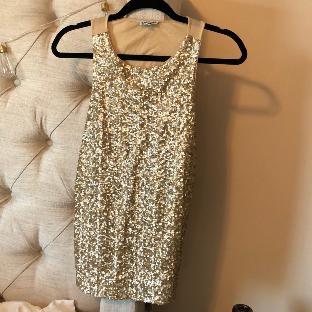 Gold sequin top
